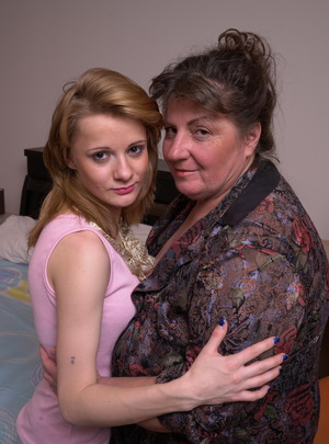 Mature.nl Horny old and young lesbians go to town mature xxx sex photo