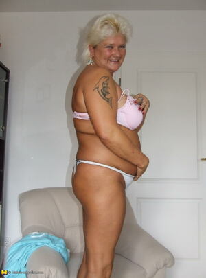 Mature.nl Blonde chubby mature slut showing off her rack mature xxx sex photo