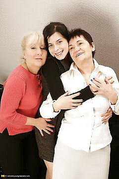 Three Old And Young Lesbians Making It Hot And Steamy